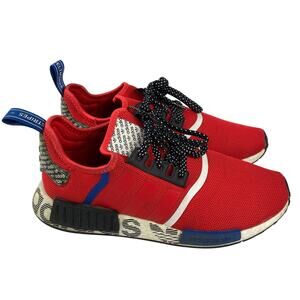 Adidas Men's NMD R1 Active Red Black Fashion FV5214 Size 9.5